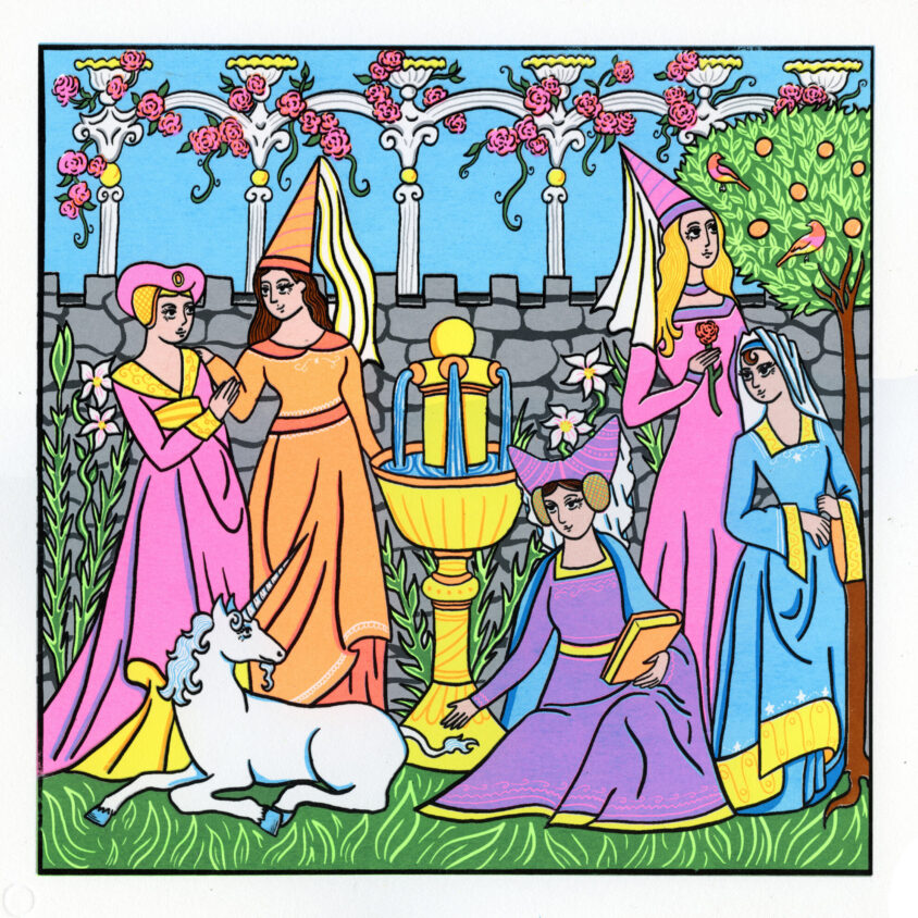 Damer i hagen dominae i horto