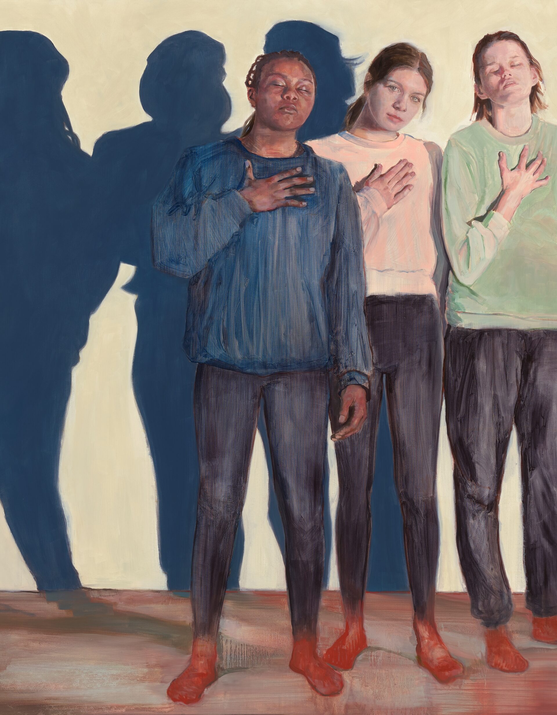 Emma Stroude, 'Three Towers. Impenitent.', Oil on canvas, 150cm x 150cm, 2025, Photo Dickon Whitehead