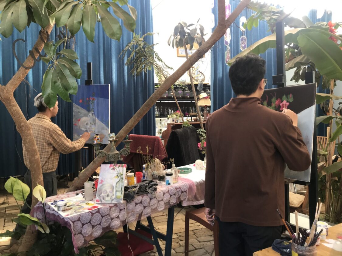 View of the Cù Rú artist residency space in Đà Lạt, run by the Sao La collective; image courtesy of the author and the Sao La collective.