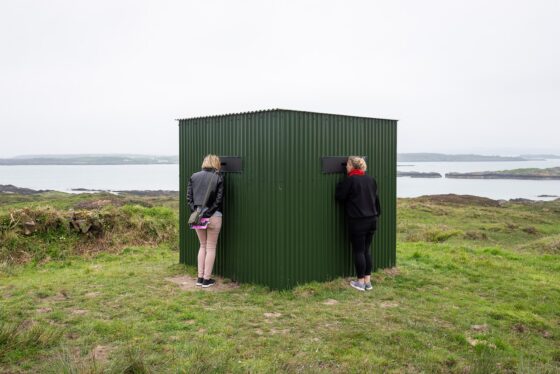 Art installation At Home At War by Mary Sullivan on Sherkin Island for the BA Visual Art Degree Exhibition A Dialogue with the World 2018 image credit Jed Niezgoda (1)