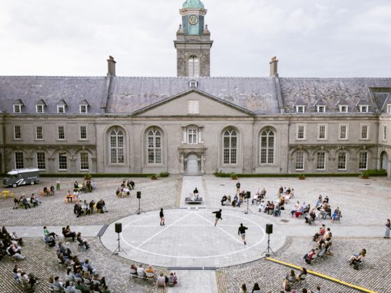 Eoghan Ryan, Circle A, 2024, performance, IMMA Courtyard, 26 July 2025; photograph by Pati Guimarães, courtesy of the artist and IMMA.
