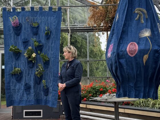 Anna Macleod, Uisce Lite / Flora Edinensis event, Physics Garden, Saughton Park, Edinburgh, 14 June 2025; photograph by Sarah Clarkson, courtesy of the artist.