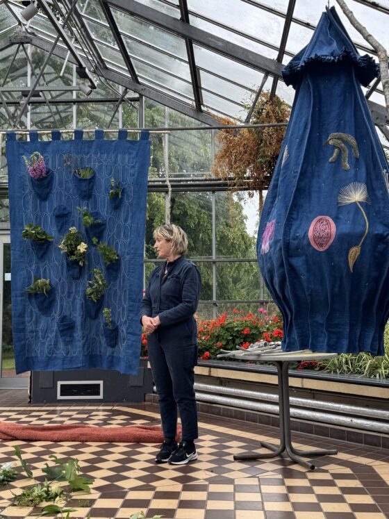 Anna Macleod, Uisce Lite / Flora Edinensis event, Physics Garden, Saughton Park, Edinburgh, 14 June 2025; photograph by Sarah Clarkson, courtesy of the artist.