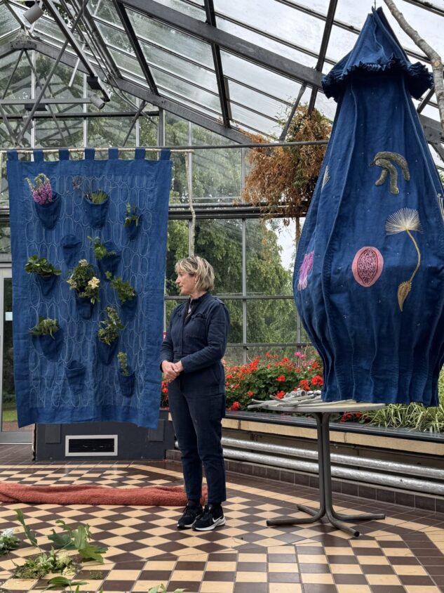Anna Macleod, Uisce Lite / Flora Edinensis event, Physics Garden, Saughton Park, Edinburgh, 14 June 2025; photograph by Sarah Clarkson, courtesy of the artist.