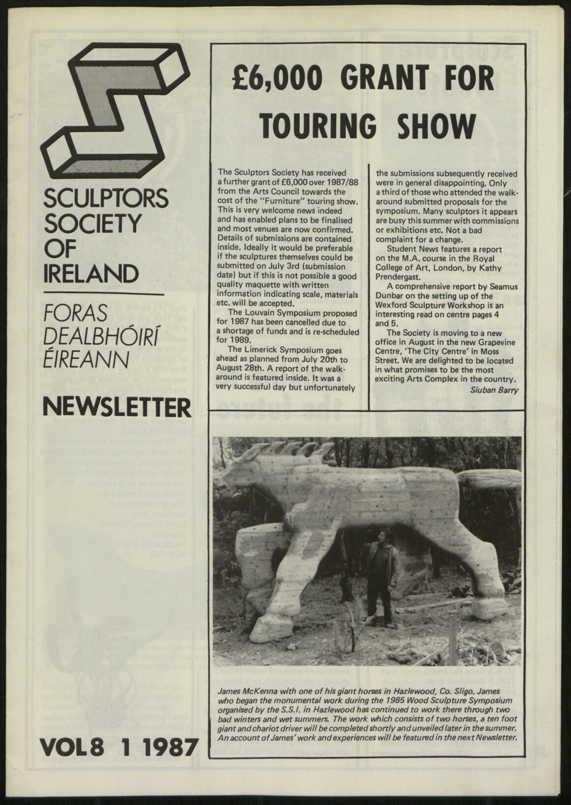 1987 SSI Newsletter Vol 8 No 1b